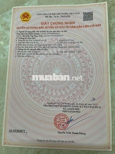 SÁT MẶT TIỀN 55M2, 4.5MX12.5M, CHỈ 2.88 TỶ, THẠNH XUÂN QUẬN 12.