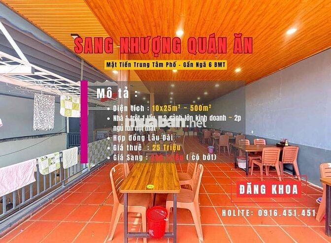 SANG NHƯỢNG QUÁN ĂN GẦN NGÃ 6 BMT