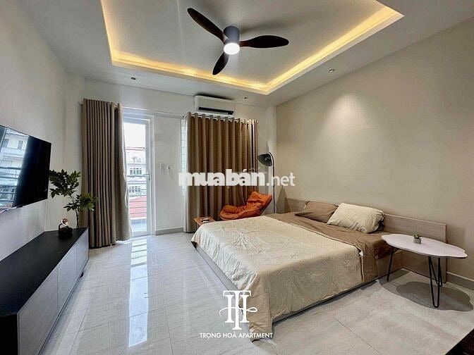 Mới 100% 1 phòng ngủ ban công 45m2 khu cầu Thị Nghè sát Hoàng Sa Q1 Q3