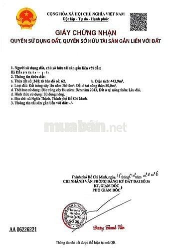 Bán 10m cách đường 29 chỉ 50m,gần KCN Sonadezi Nghĩa Thành, Châu Đức