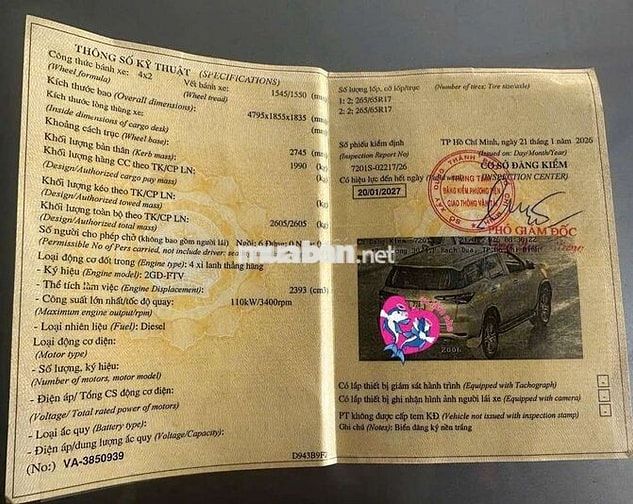 Toyota Fortuner 7 chỗ Bạc
