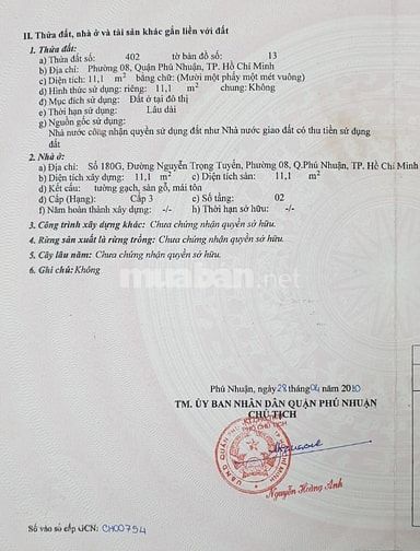 BÁN NHÀ NGUYỄN TRỌNG TUYỂN, PHƯỜNG 8, QUẬN PHÚ NHUẬN – VỊ TRÍ ĐẸP