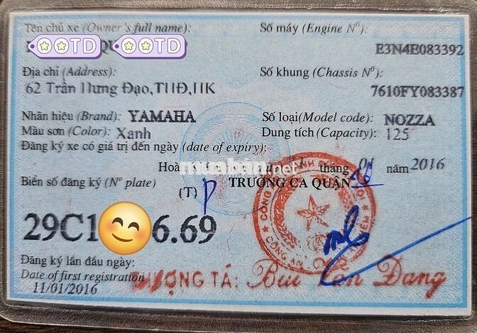 Yamaha Grande 2016 Xanh biển