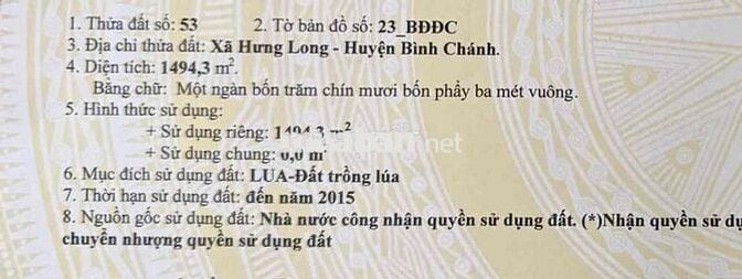 cần bán 2 lô đất liền kề 2.147 m2