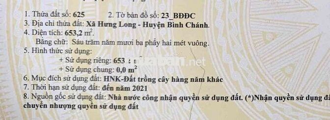 Cần bán 2 lô đất liền kề ở Bình Chánh