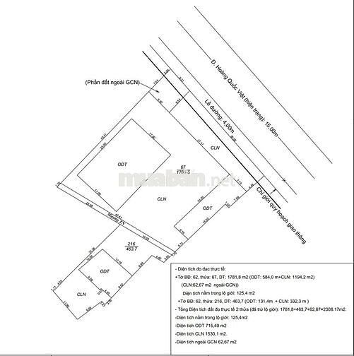 Bán nhà đất mặt tiền 67, Hoàng Quốc Việt, 100 tỷ, 2308m2,
