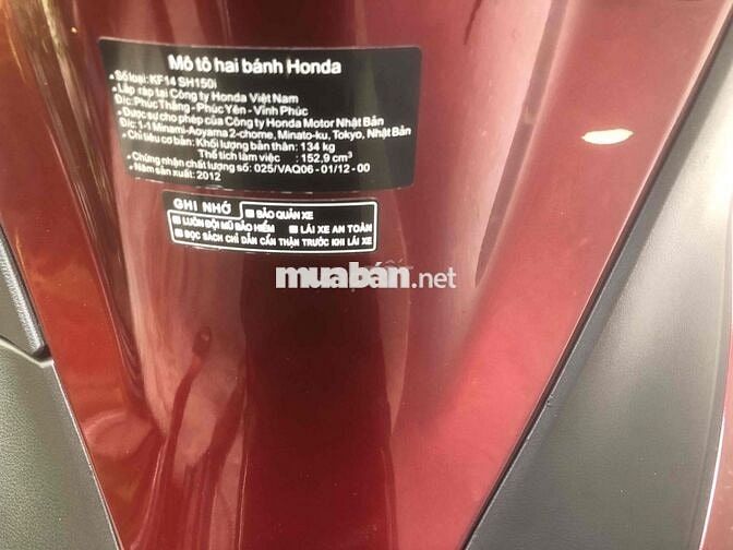 Honda SH Việt Nam 2012 150cc Đỏ Đen