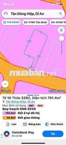 Bán đất mặt tiền đường Mạch Thị Liễu, P. Tân Đông Hiệp, Tp HCM