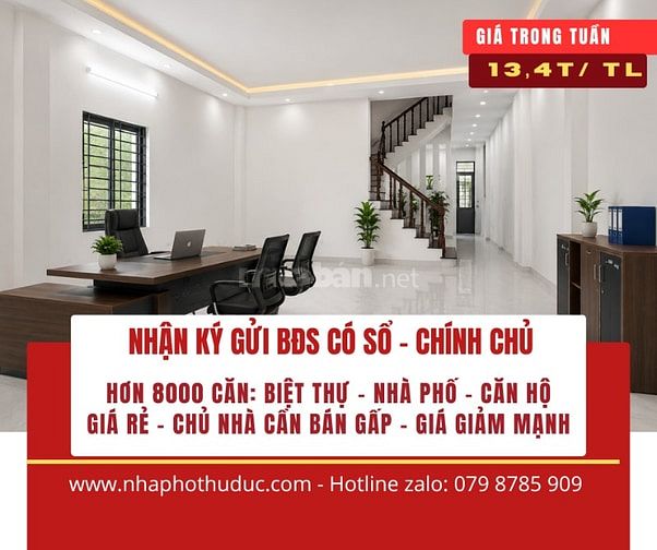 bán nhà phường hiệp bình thủ đức, bán gấp 13,4 tỷ/4T - LH 0798785909