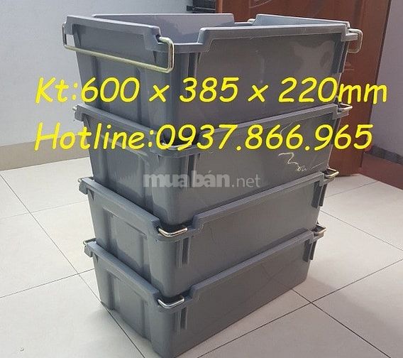 Tại Long Biên bán thùng đặc có quai sắt, thùng nhựa đặc, khay cơ khí