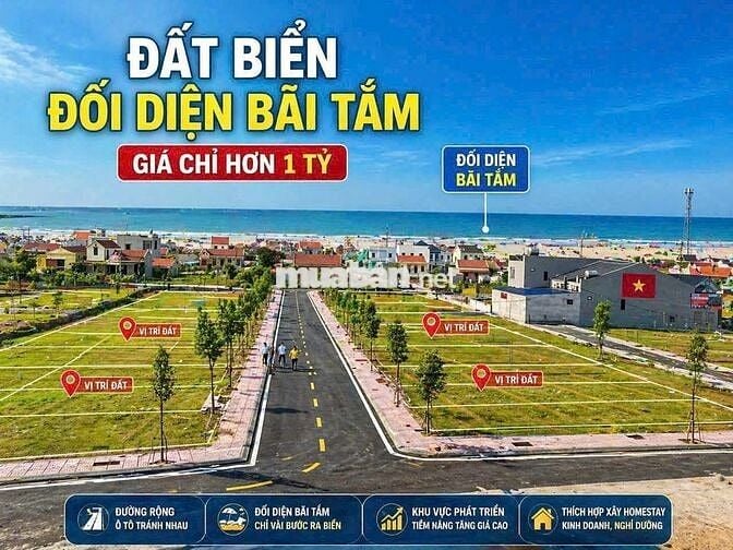 Bán đất nền biển khu kinh tế Ninh Cơ Nam Định giá nhỉnh 1 tỷ