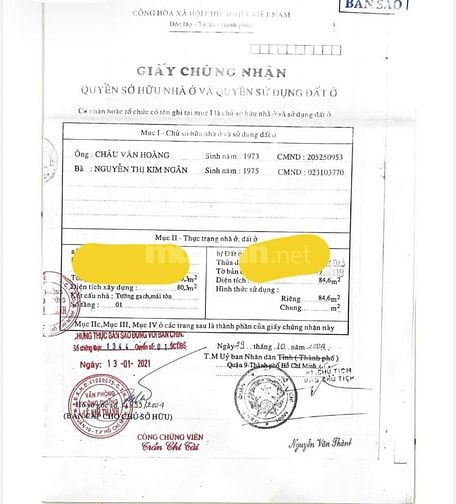 Cần bán gấp căn nhà Hồ Bá Phấn Q9 ,Sổ hồng riêng 