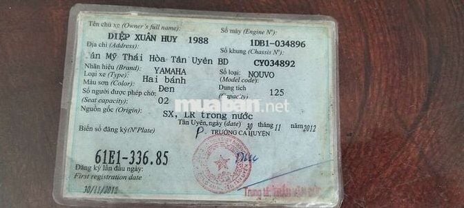 Yamaha Nouvo 5 2012 Đen