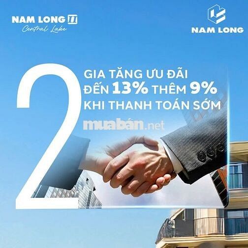 ĐẤT NỀN NHÀ PHỐ DỰ ÁN NAM LONG CENTRAL LAKE