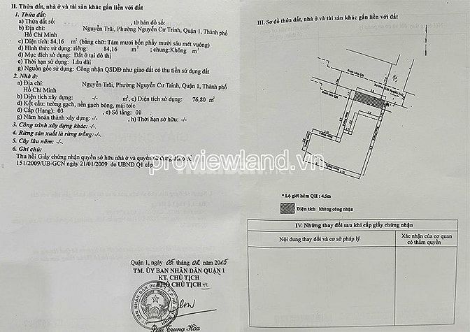 Bán nhà Nguyễn Trãi Q1, 84,1 m², nở hậu 11.7m, phù hợp xây CHDV