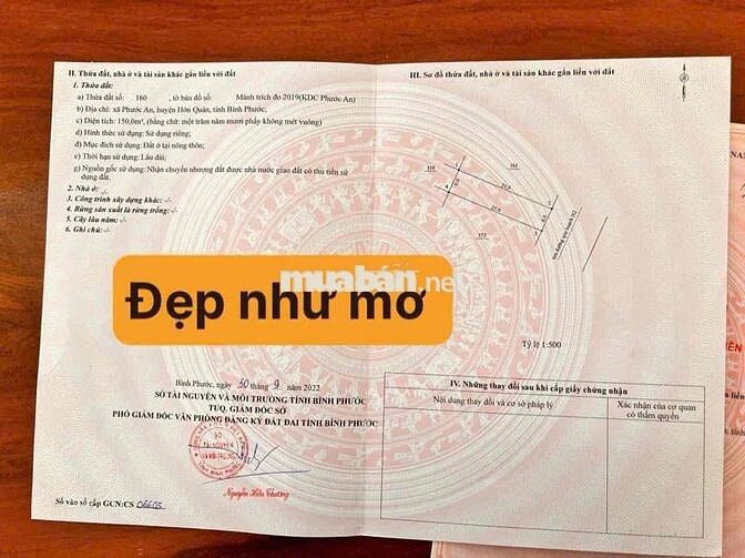 bán lô đất thổ cư trung tâm xã Phước an huyện hớn quản tỉnh bình Phước