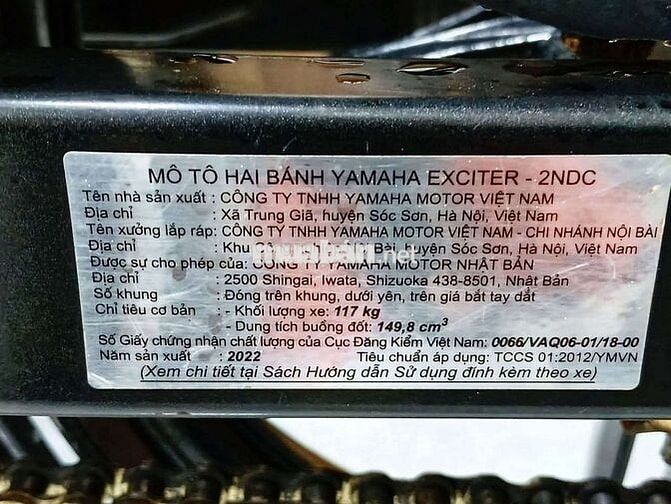 Exciter 150 đen led 2022 Cam Đen Xám