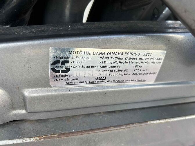 Yamaha Sirius 110 Thái êm ngon sạch sẽ chính chủ