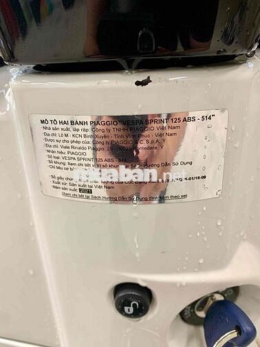 Piaggio Vespa Sprint 125 ABS 2021 Trắng Chính Chủ