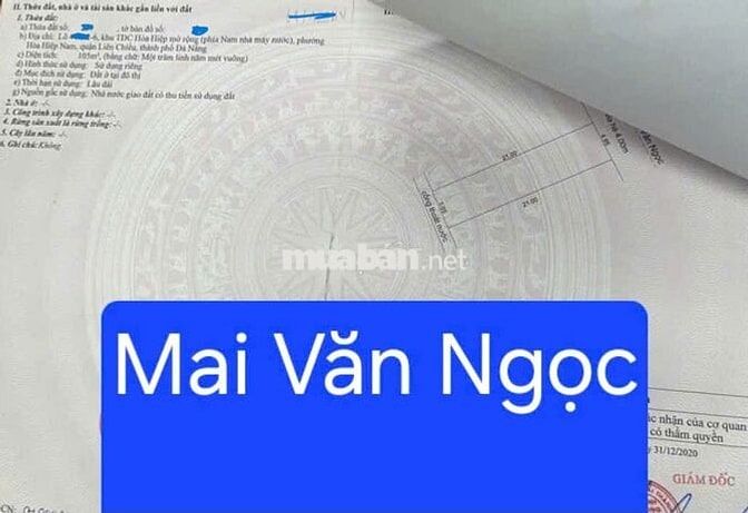 🔴💥Bán đất đường 7,5m Mai Văn Ngọc - Liên Chiểu - Đà Nẵng.