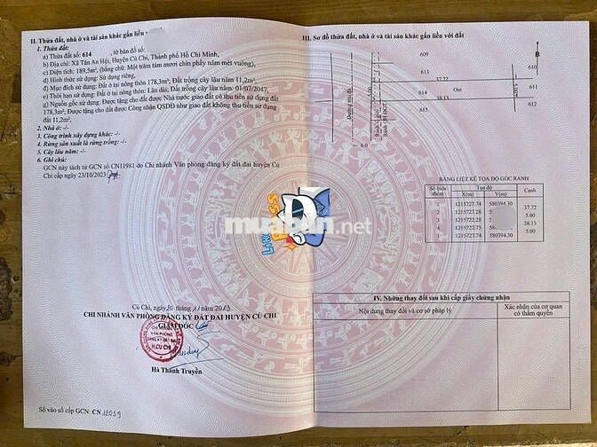 NỢ NẦN BÁN GẤP CĂN NHÀ SHR 189M2 NGAY TÂN AN HỘI 1 TỶ 050 TRIỆU