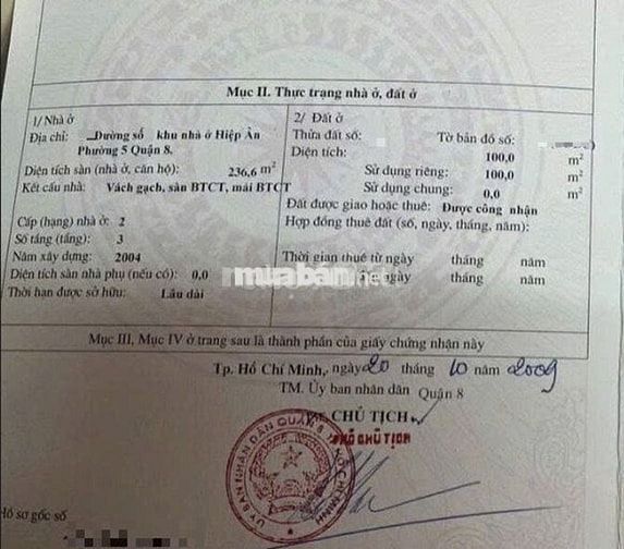 Khu Nhà ở Hiệp Ân Phường 5 Quận 8. Ngay CC Gia Việt 5x20