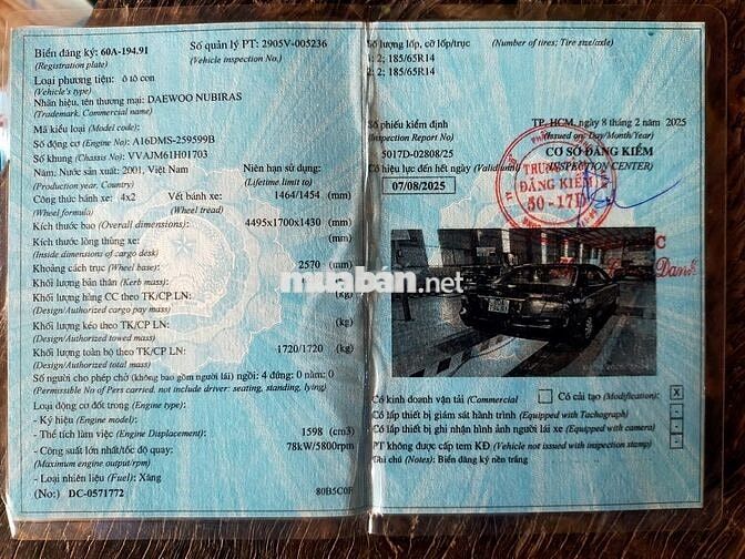 Daewoo Nubira II 2001 Đen