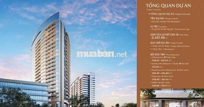 BÁN CĂN HỘ 3PN 3WC DỰ ÁN THE REGENCY TỪ CĐT PHÚ MỸ HƯNG