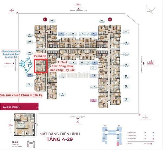 CĂN 2PN 71,7m2 VEN SÔNG HÀN ĐÀ NẴNG BÀN GIAO CUỐI NĂM 2026 HƯỚNG ĐN