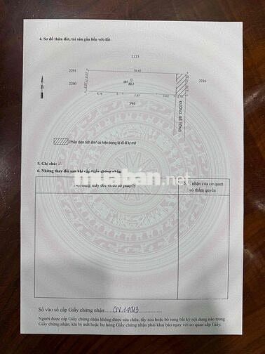 Sổ Hồng Riêng 72m2 tc 100% hẻm 2,1m gần Vincom 550