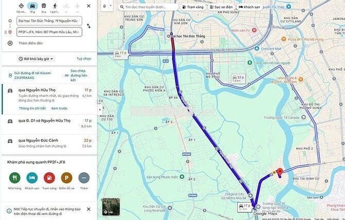 Đất thổ cư 181m2 hẻm chính 6m phạm hữu lầu, phước kiển, nhà bè
