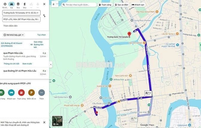 Đất thổ cư 181m2 hẻm chính 6m phạm hữu lầu, phước kiển, nhà bè