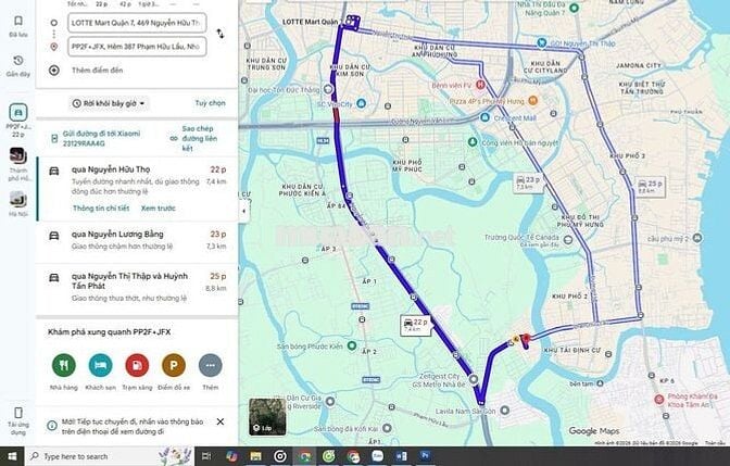 Đất thổ cư 181m2 hẻm chính 6m phạm hữu lầu, phước kiển, nhà bè