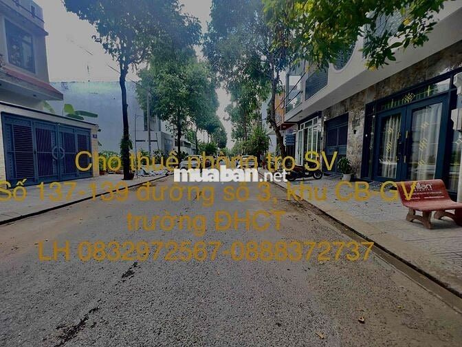 cho thuê phòng trọ khu CB-GV ĐHCT