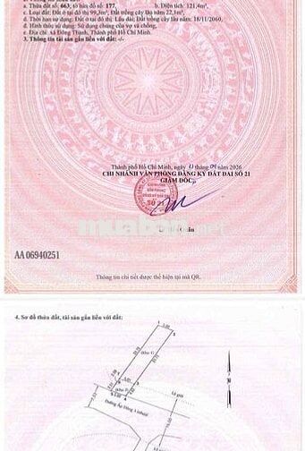CẦN BÁN 2 LÔ ĐẤT THỔ CƯ MẶT TIỀN ẤP ĐÔNG3 . GẦN NGUYỄN ẢNH THỦ