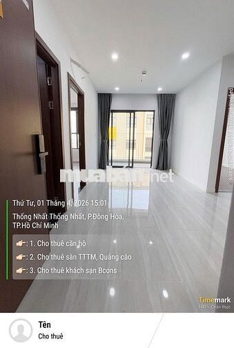 Share tiền siêu rẻ: Căn hộ 2PN - 2WC Bcons City Làng ĐH giảm còn 6TR