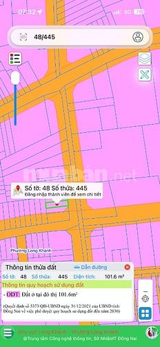 CHÍNH CHỦ CẦN BÁN LÔ ĐẤT THỔ CƯ 101.6m2 OTD – NGAY SÁT CHỢ XUÂN THANH,