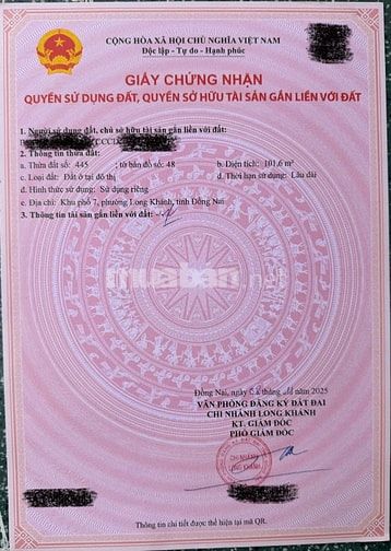 CHÍNH CHỦ CẦN BÁN LÔ ĐẤT THỔ CƯ 101.6m2 OTD – NGAY SÁT CHỢ XUÂN THANH,