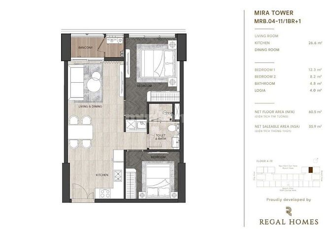 🏙️ BÁN CĂN HỘ 1PN+1 VIEW SÔNG – BIỂN TẠI REGAL COMPLEX ĐÀ NẴNG | MIRA