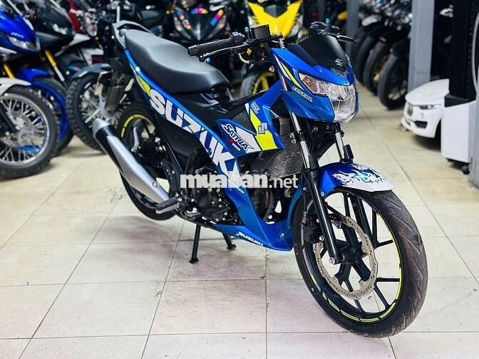 XE MÁY THỊNH PHÁT- SATRIA 150 XANH BẠC LƯỚT 2000KM