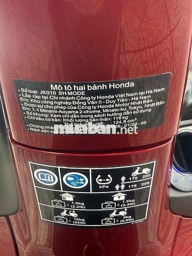 Honda SH Mode 2021 Đỏ 4320 km