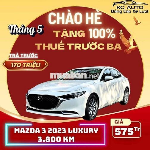 Mazda 3 2023 1.5L Luxury 3.800km Trắng