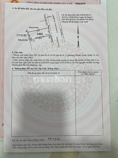 Bán đất thạnh Xuân 52 phường thới an tphcm