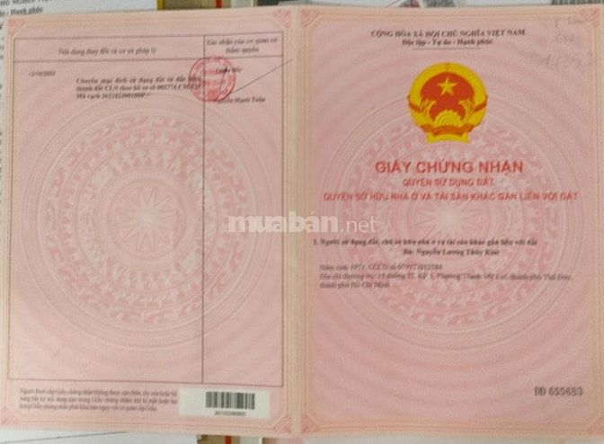 Bán thửa 147 và 148 tờ 41 Phú Hoà.1 tỷ 4
