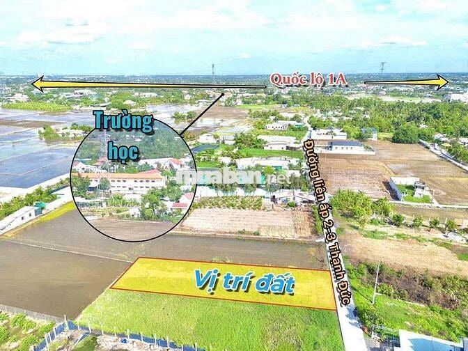 cần bán 430m2 thổ cư mặt tiền đan 6m ấp 2 thạnh đức bến lức long an