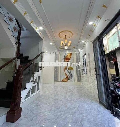 B.án nhà hẻm xe hơi thông khu tên lửa - 115m2-1 trệt - 2 lầu - 3wc-4pn