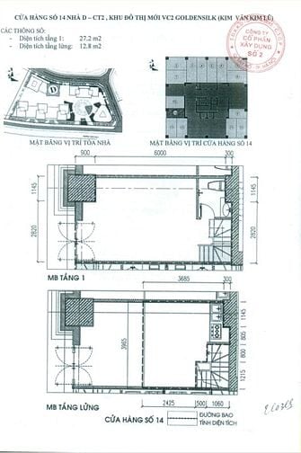 BÁN KI-OT 14+15 NHÀ D , CT2 KIM VĂN KIM LŨ , MẶT TIÊN 9M
