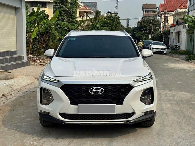 Hyundai Santafe máy dầu model 2021 màu trắng
