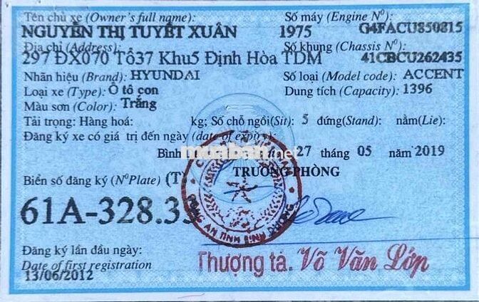 Hyundai Accent 2012 Trắng