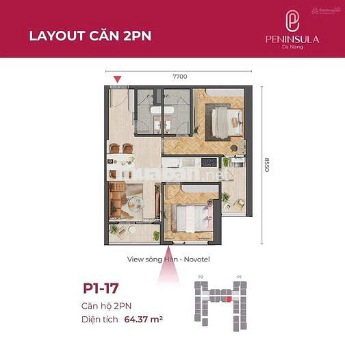 ĐẸP MÊ LY CĂN 2PN VIEW TRỰC DIỆN SÔNG HÀN - GIÁ THẤP NHẤT THỊ TRƯỜNG